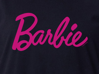 Barbie Womens' Classic Title Logo Icon Nightgown Sleep Pajama Shirt