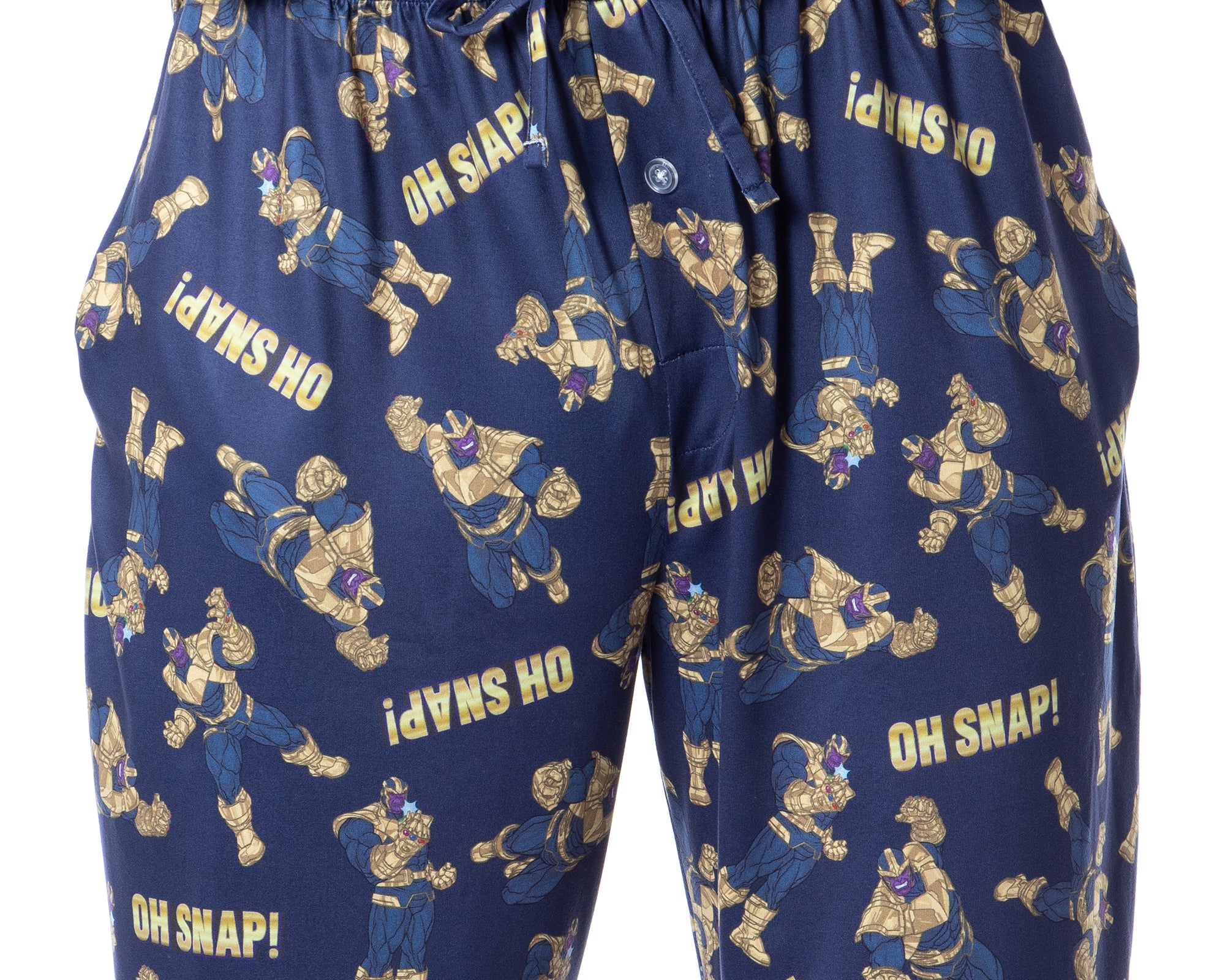 Marvel Mens' Thanos The Infinity Gauntlet Oh Snap Sleep Pajama Pants