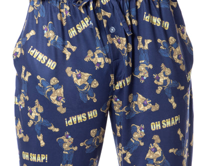 Marvel Mens' Thanos The Infinity Gauntlet Oh Snap Sleep Pajama Pants