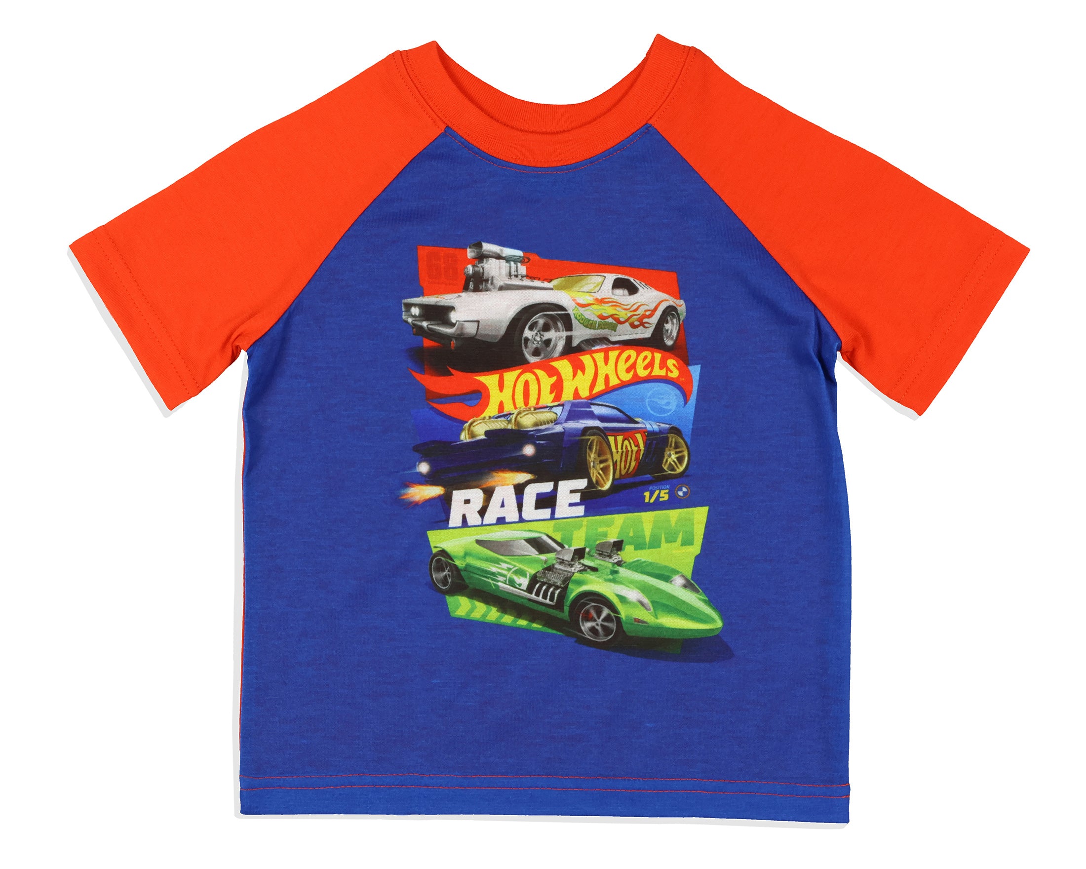 Hot Wheels Toddler Boys' Cars Team Hot Wheels Race Sleep Pajama Set Shorts