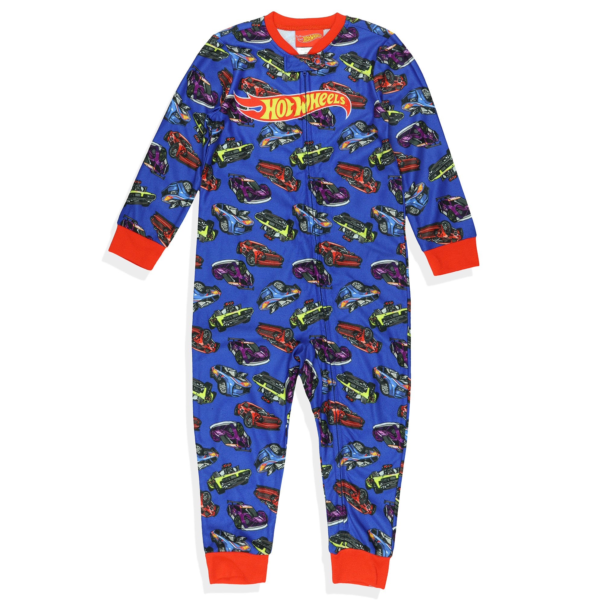 Hot Wheels Pajamas Toddler Boys' Cars Galore Soft Fleece Footless Sleeper PJ