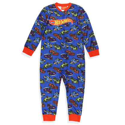 Hot Wheels Pajamas Toddler Boys' Cars Galore Soft Fleece Footless Sleeper PJ