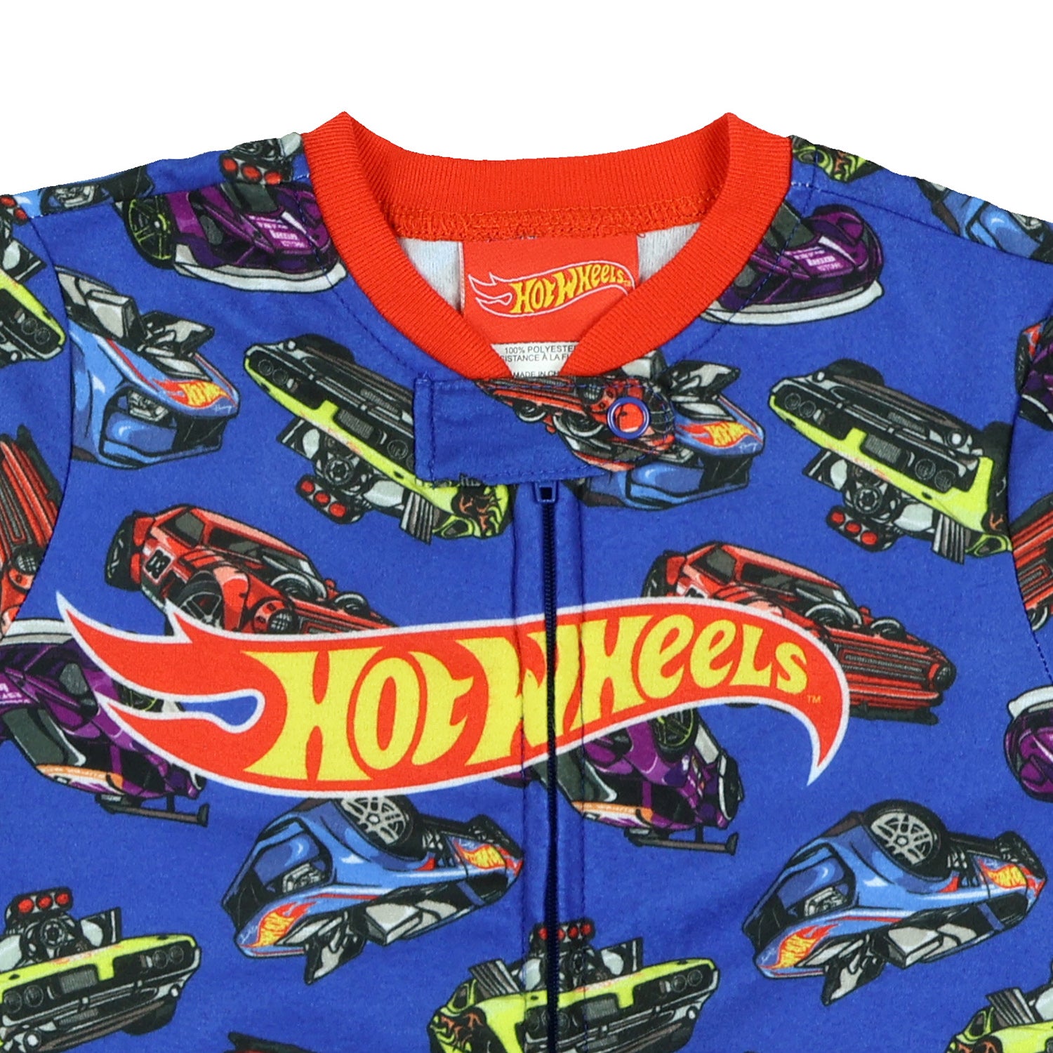Hot Wheels Pajamas Toddler Boys' Cars Galore Soft Fleece Footless Sleeper PJ