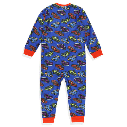 Hot Wheels Pajamas Toddler Boys' Cars Galore Soft Fleece Footless Sleeper PJ
