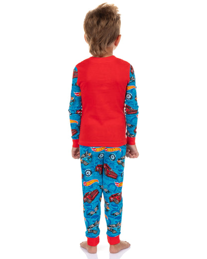 Hot Wheels Pajamas Toddler Boys' Turbo Charged Tight Fit 2-Piece Sleep Set