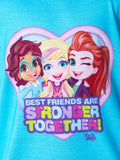 Polly Pocket Little Girls' Best Friends Are Stronger Together Shirt and Shorts 2 PC Pajama Set
