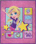 Polly Pocket It's Pocket Time! Super Soft And Cuddly Plush Fleece Throw Blanket 50" x 60" (127cm x152cm)