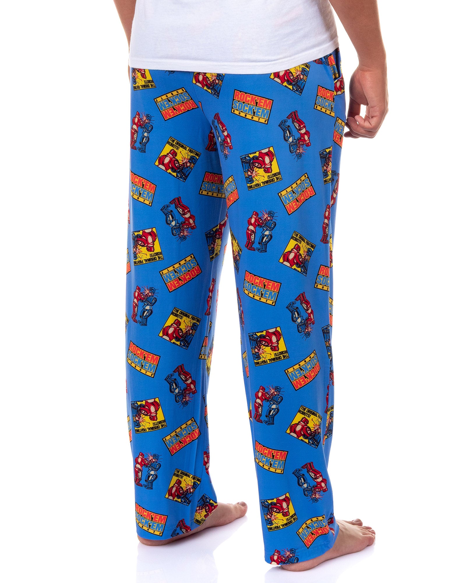 Rock Em Sock Em Pajamas Men's Robots Lounge Bottom Pj Pants