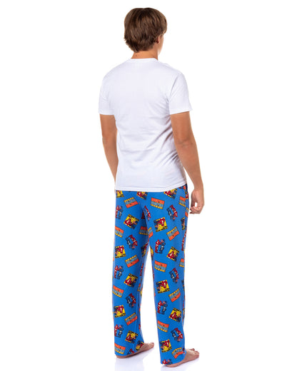 Rock Em Sock Em Pajamas Men's Robots Lounge Bottom Pj Pants