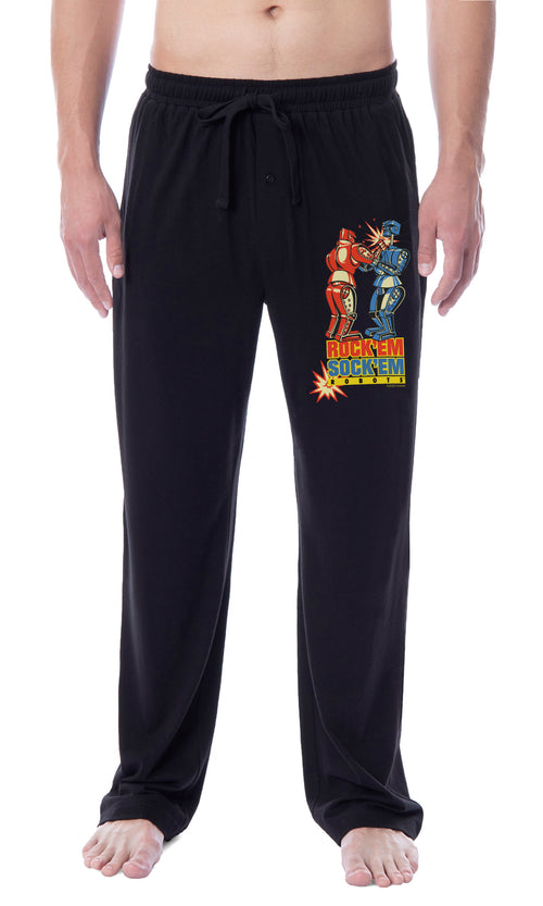 Mattel Mens' Classic Rock 'Em Sock 'Em Robots Sleep Pajama Pants