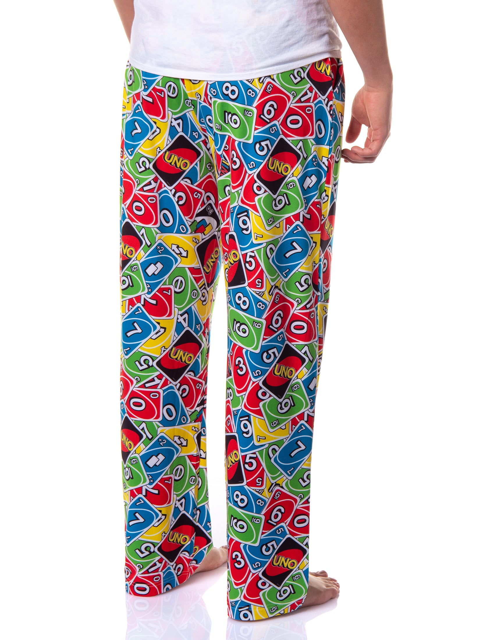 Uno Men's Uno Reverse Shuffle Tossed Print Sleep Pajama Lounge Pants