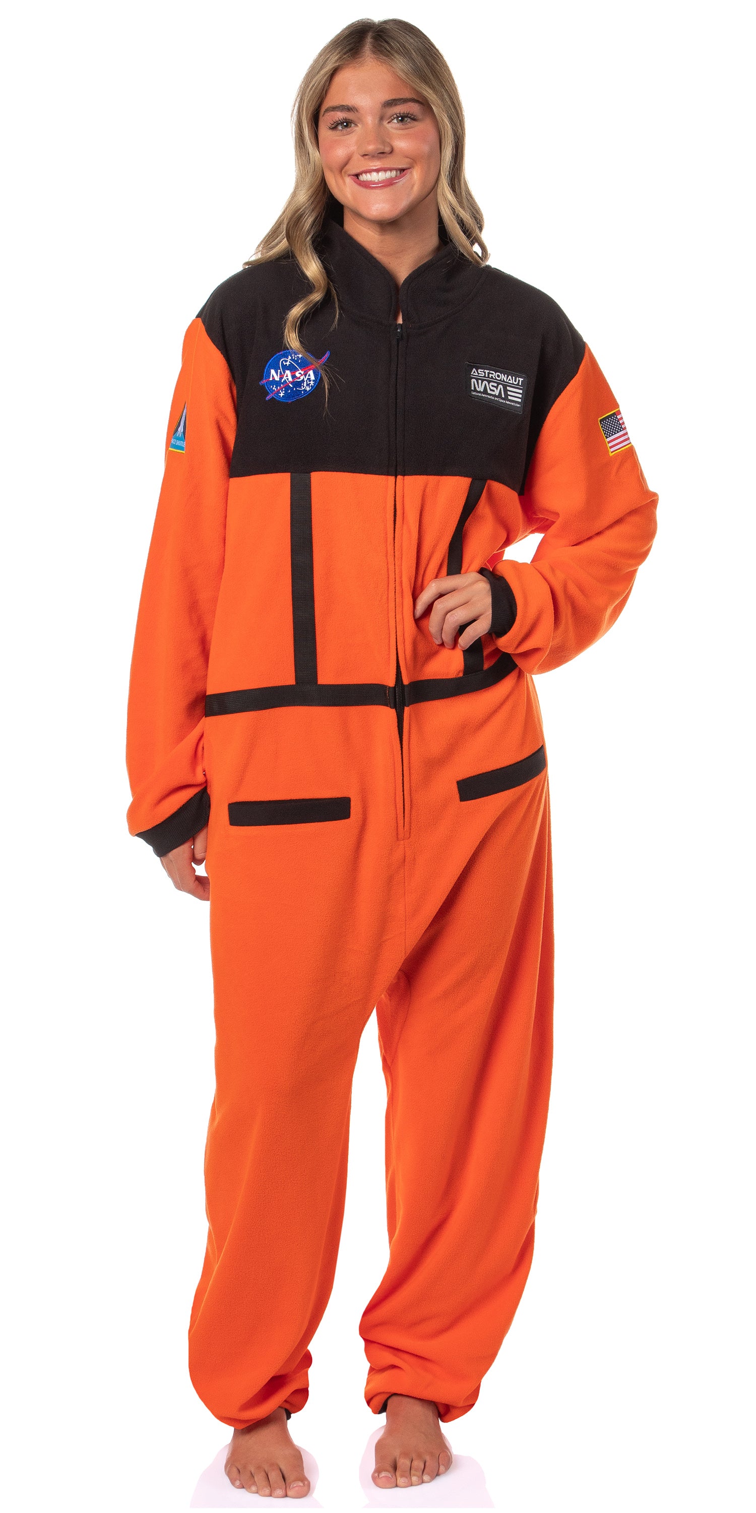 NASA Women's Astronaut Space Suit One-Piece Costume Pajama Union Suit