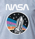 NASA Womens' Distressed Space Fashion Logo Nightgown Sleep Pajama Shirt