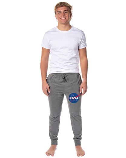 NASA Men's Retro Meatball Space Fashion Logo Sleep Jogger Pajama Pants
