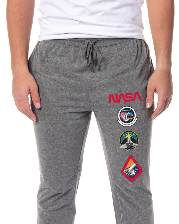 NASA Men's Retro Spacelab D-1 Logo Sleep Lounge Jogger Pajama Pants ...