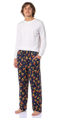 Curious George Men's Yellow Hat Sleep Tossed Print Pajama Pants For Adults