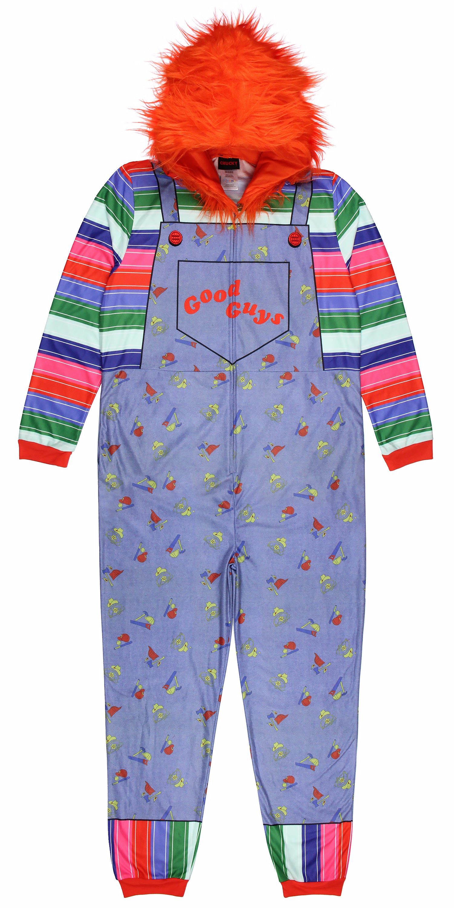 Child's Play Mens' Chucky Good Guys Hooded Union Suit Costume Sleep Pajama