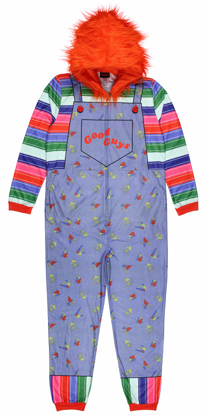 Child's Play Mens' Chucky Good Guys Hooded Union Suit Costume Sleep Pajama