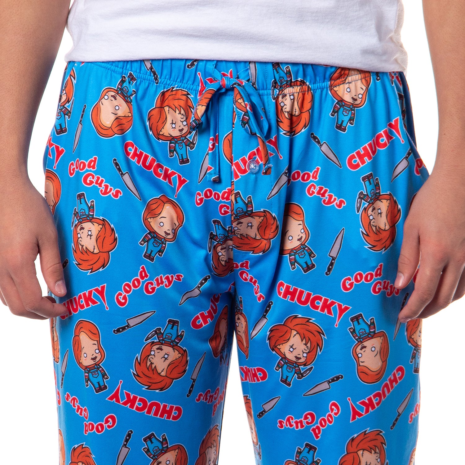 Chucky Men's Movie Child's Play Good Guys Tossed Icon Sleep Pajama Pants