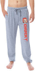Chucky Mens' Movie Film Dollhead Sleep Jogger Pajama Pants For Adults