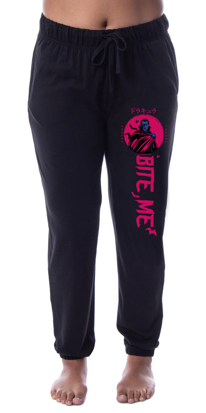 Universal Monsters Womens' Dracula Bite Me Sleep Jogger Pajama Pants