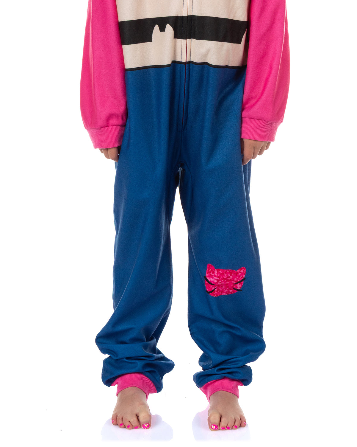 Gabby's Dollhouse Union Suit Girl's One Piece Hooded Pajama