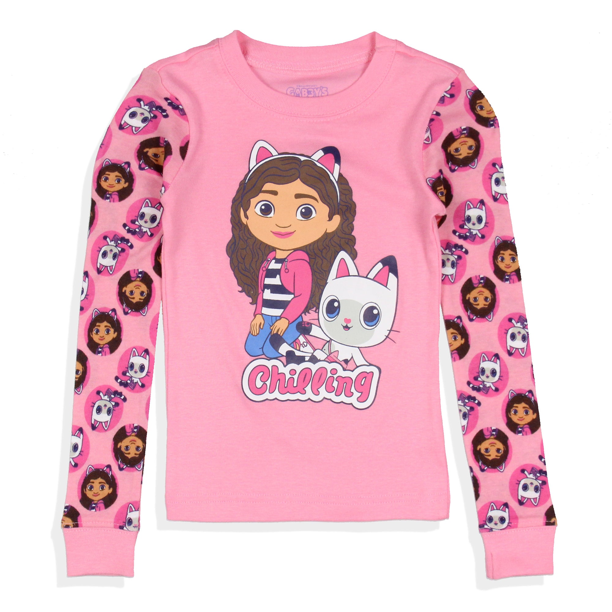 Gabby's Dollhouse Toddler Girl's Chilling Tight Fit Sleep Pajama Set