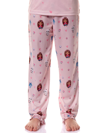 Gabby's Dollhouse Girls' A-Meow-Zing Friends 2-Piece Pajama Sleep Set