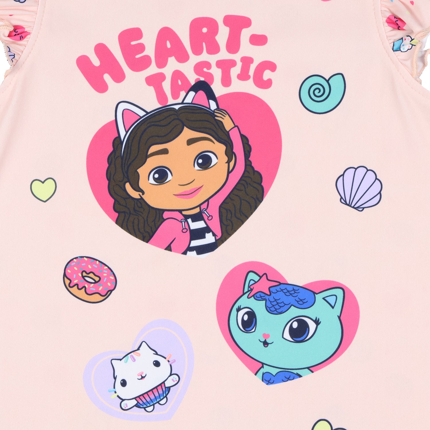 Gabby's Dollhouse Toddler Girls' Heart-Tastic Nightgown Matching Doll Dress