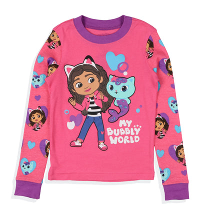 Gabby's Dollhouse Bubbly World Toddler Girls' Tight Fit 2-Piece Pajama Set