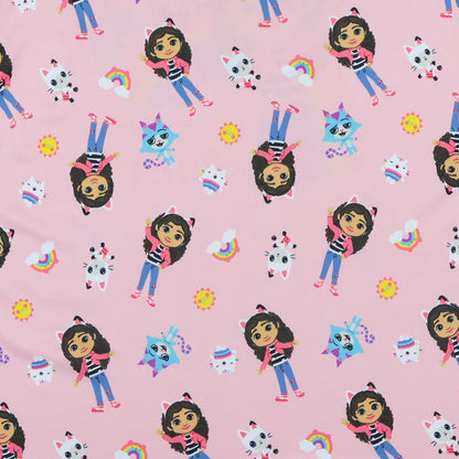 Gabby's Dollhouse Pajama Toddler Girl's Long Sleeve Ruffle Nightgown