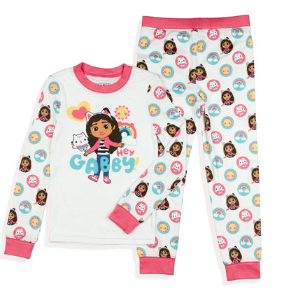 Gabby's Dollhouse Pajamas Toddler Girls Tight Fit Lounge Sleep Set (2T)