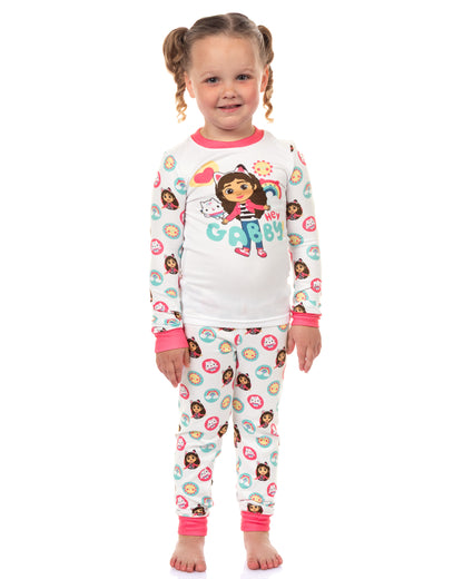 Gabby's Dollhouse Pajamas Toddler Girls Tight Fit Lounge Sleep Set (2T)