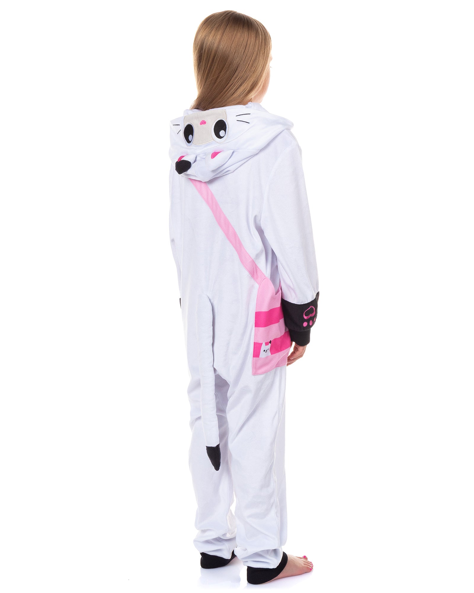 Gabby's Dollhouse Union Suit Girls' Pandy Paws Full Zip Pajamas
