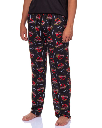 Jurassic Park Pajamas Men's Logo Claw Slash Design 2-Piece PJ Lounge Set