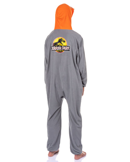 Jurassic Park Union Suit Adult Crew Member One Piece Hooded Costume Pajama