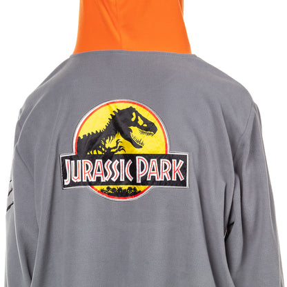 Jurassic Park Union Suit Adult Crew Member One Piece Hooded Costume Pajama