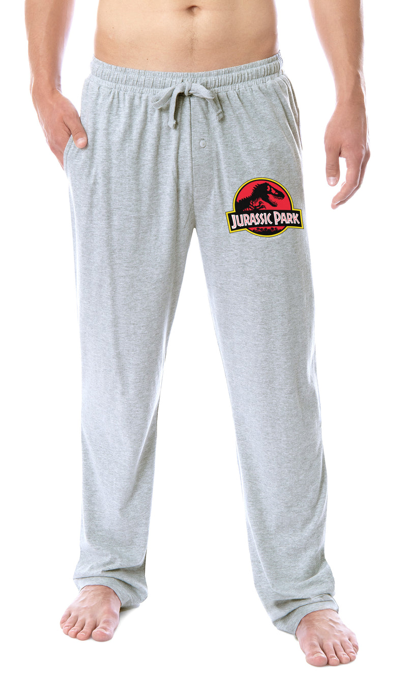 Jurassic Park Mens' Dinosaur Film Movie Title Logo Sleep Pajama Pants