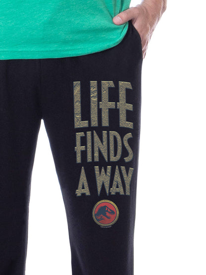 Jurassic Park Mens' Movie Film Life Finds A Way Icon Sleep Pajama Set