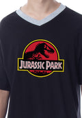 Jurassic Park Mens' Dinosaur Film Logo Sleep Pajama Dress Shirt