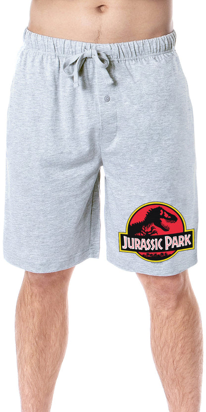 Jurassic Park Mens' Dinosaur Film Movie Park Logo Sleep Pajama Shorts