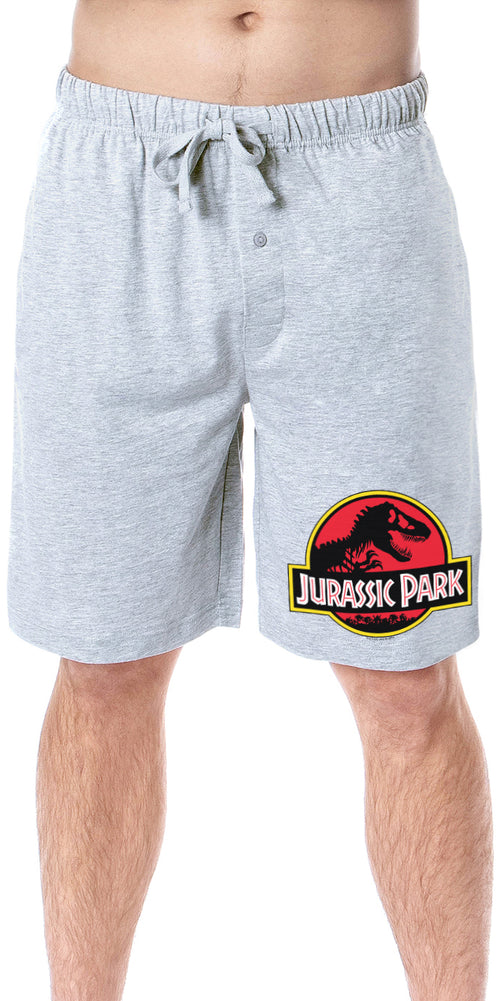 Jurassic Park Mens' Dinosaur Film Movie Park Logo Sleep Pajama Shorts
