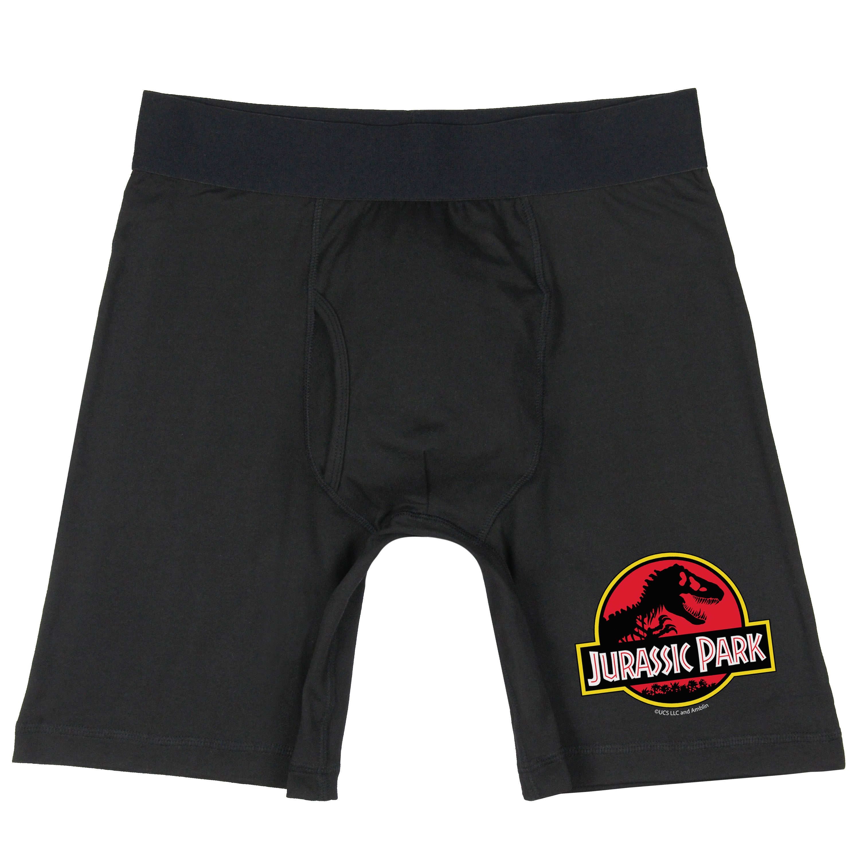 Jurassic Park Men's Dinosaur Logo Boxer Briefs Underwear Casual