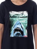 Jaws Womens' Film Movie Title Logo Distressed Nightgown Sleep Pajama Shirt