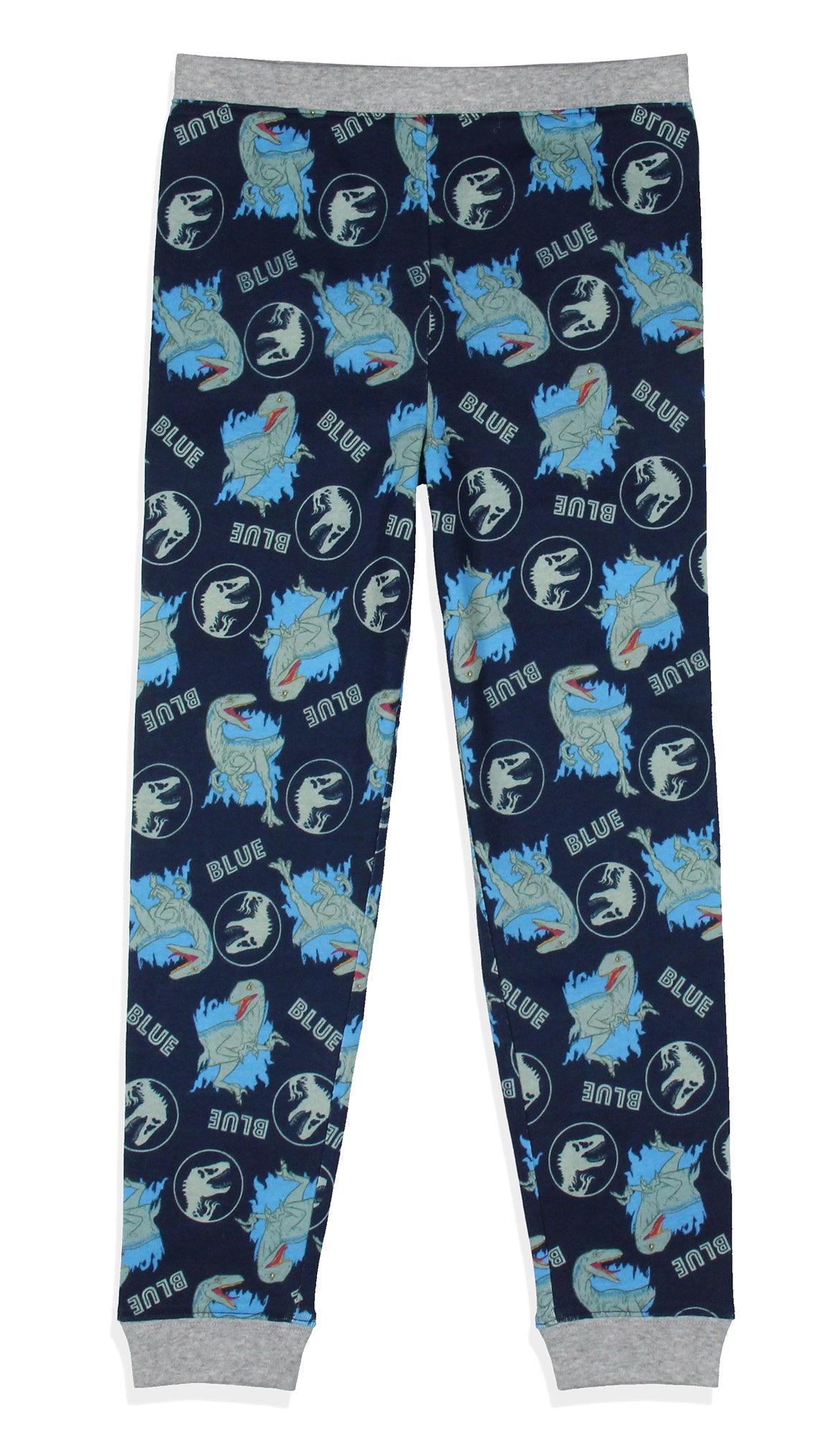 Jurassic World Boys' Movie Film Park Logo Blue Tight Fit Sleep Pajama Set