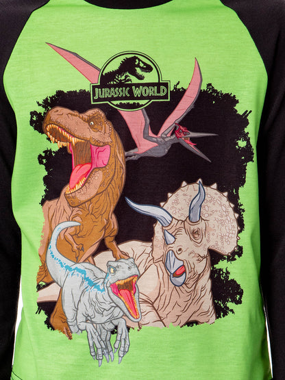 Jurassic World Boys' Movie Film Dinosaurs Roaming Park Logo Pajama Set