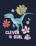 Jurassic World Girls' Movie Film Clever Girl Flower Sleep Pajama Set Shorts