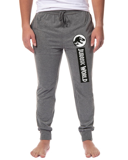 Jurassic World Mens' Movie Film Park Logo Sleep Jogger Pajama Pants