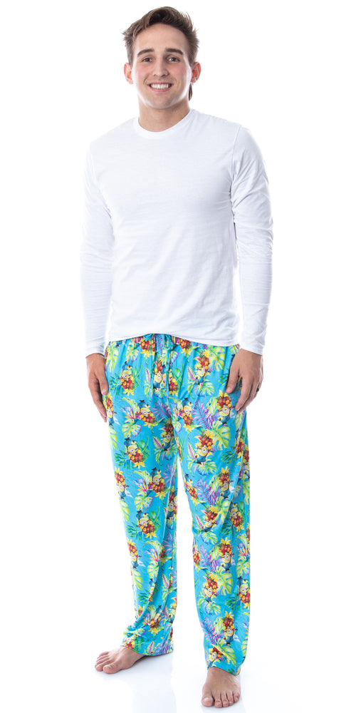 Despicable Me Mens' Minions Tropical Tossed Print Sleep Pajama Pants