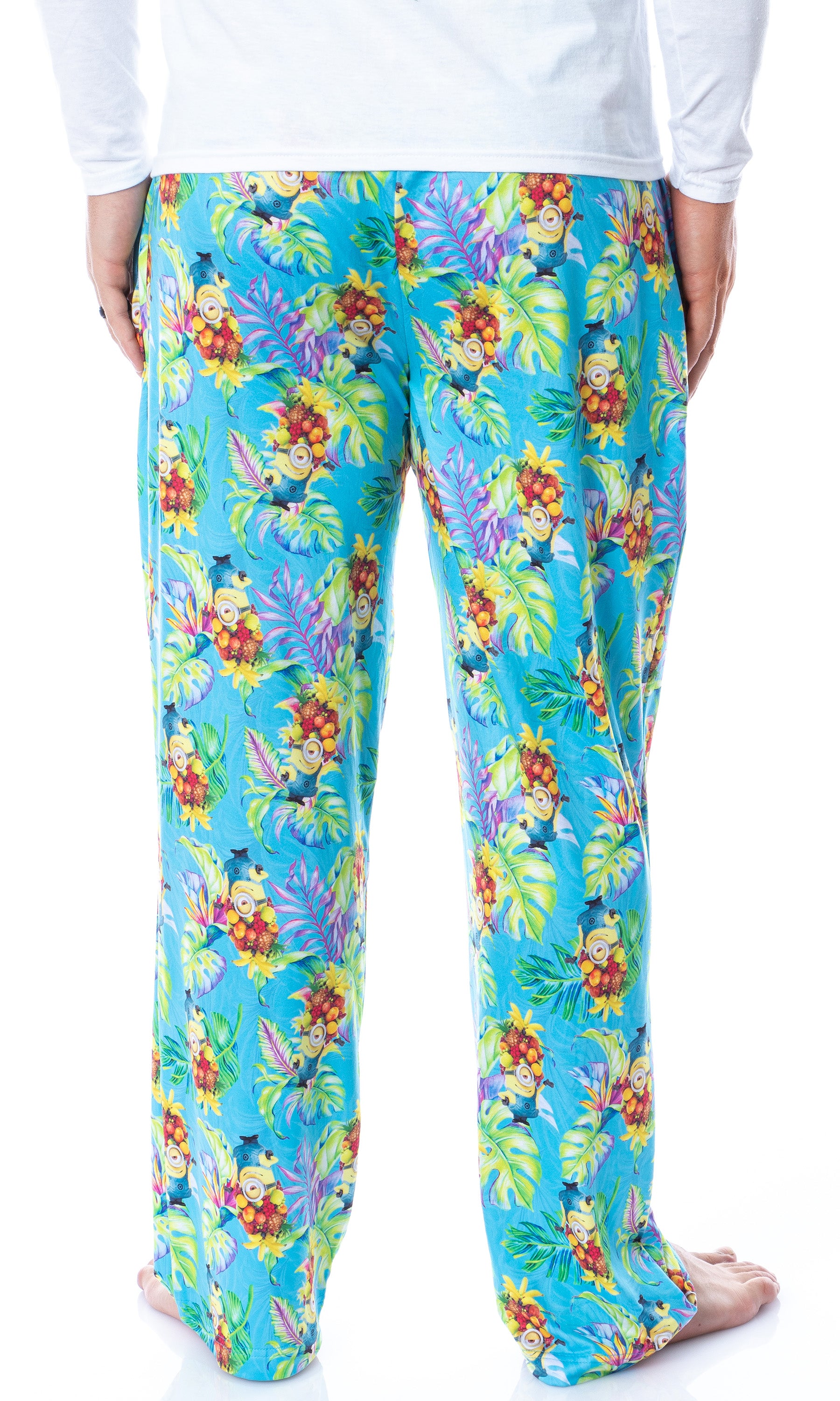 Despicable Me Mens' Minions Tropical Tossed Print Sleep Pajama Pants